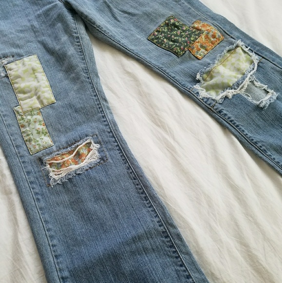patchwork levis